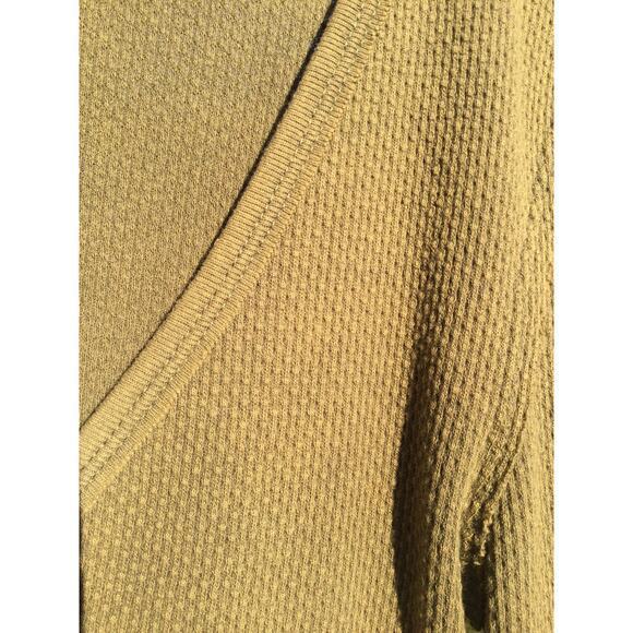 Free People green top ~ waffle olive green fairy grunge art school - Picture 3 of 14